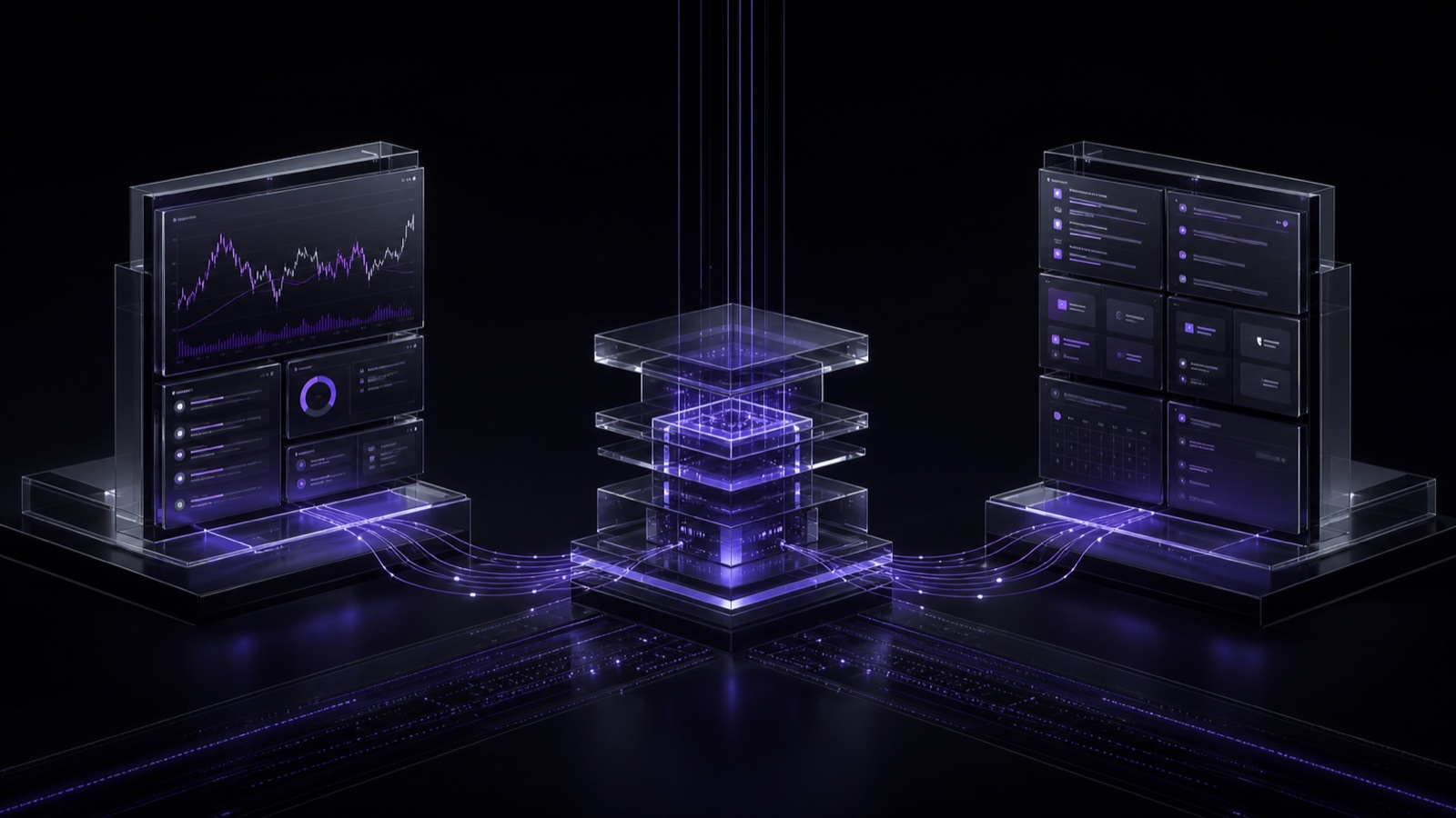Dark infrastructure visualization for Kiwea Trading Group product operations